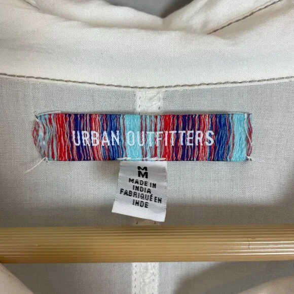 Urban Outfitters Blouse White Semi-Sheer Long Sleeve FLAWS Size Medium Women Top - Picture 3 of 16